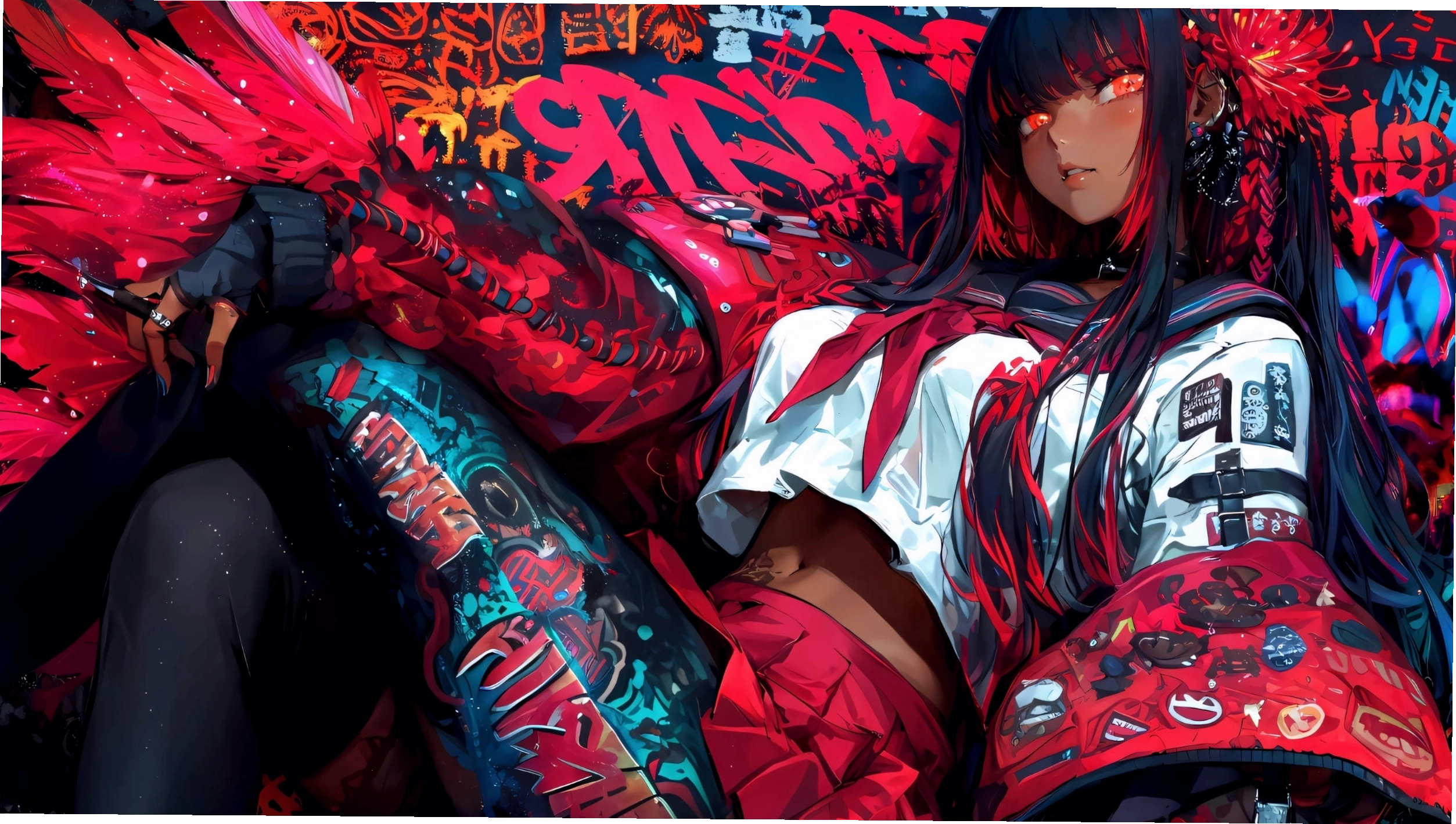 Hình nền máy tính 4K anime với nhân vật nữ dễ thương
