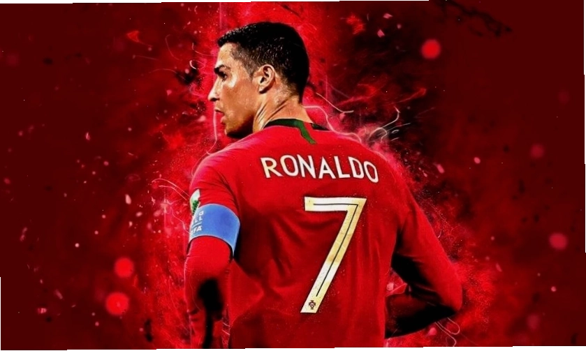 Hình nền máy tính cầu thủ Cristiano Ronaldo với ánh nhìn đầy quyết tâm