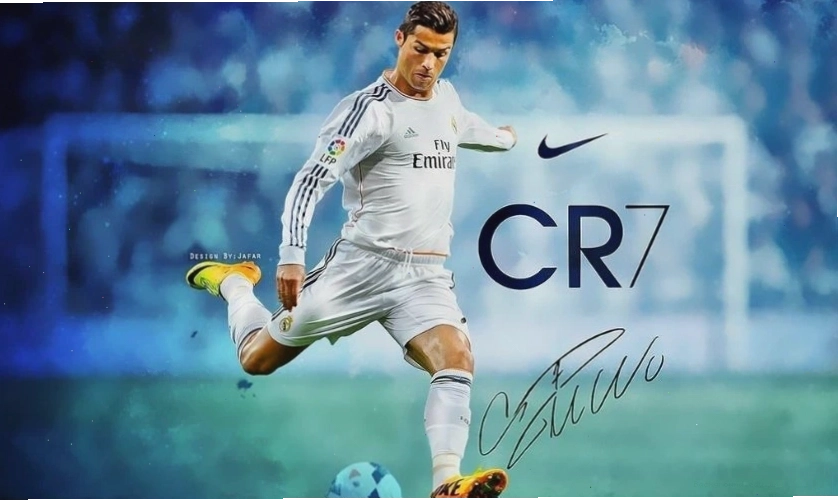 Hình nền máy tính Cristiano Ronaldo trong trang phục thi đấu