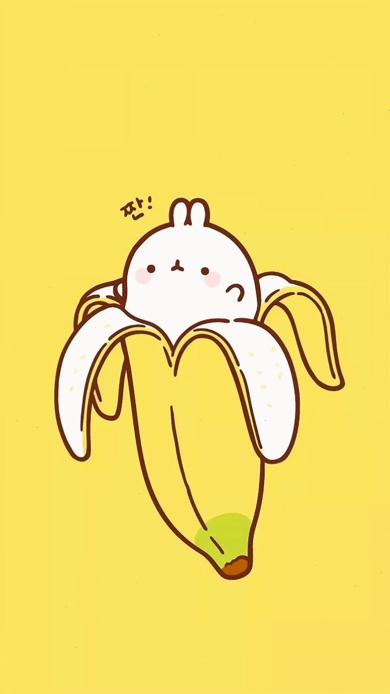 Hình nền máy tính màu vàng cute với phong cách hoạt hình