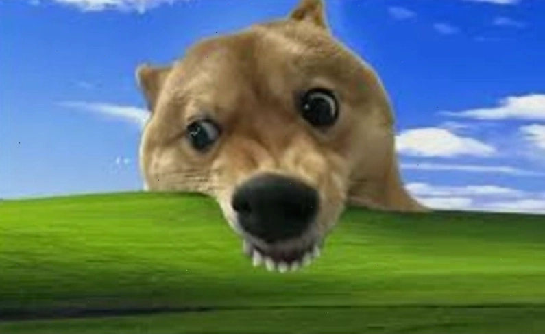 Hình nền nghệ thuật 3D với yếu tố meme