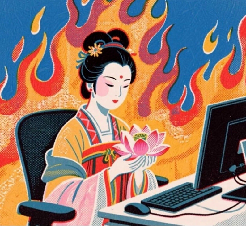 Hình nền nghệ thuật 3D với yếu tố meme