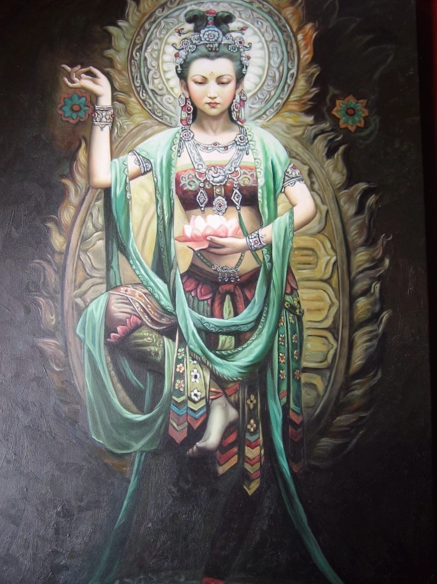 Hình nền Phật A Di Đà trên nền trời}