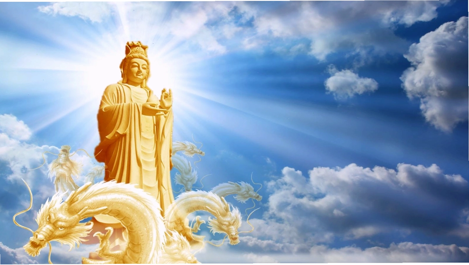 Hình nền Phật giáo với cảnh thiền định