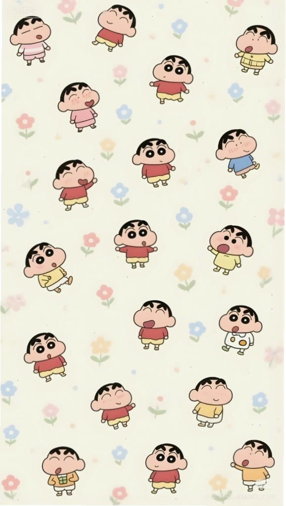 Hình nền Shin cậu bé bút chì cực kỳ cute với biểu cảm tinh nghịch