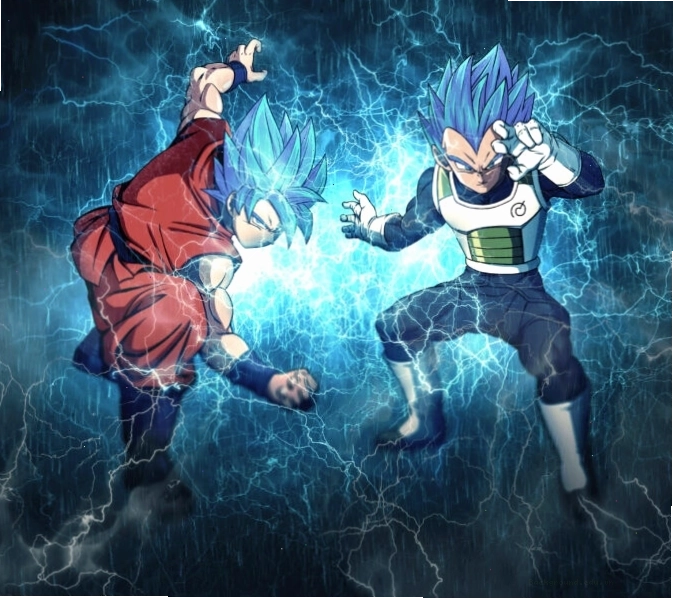 Hình nền Songoku 2K sấm sét xanh