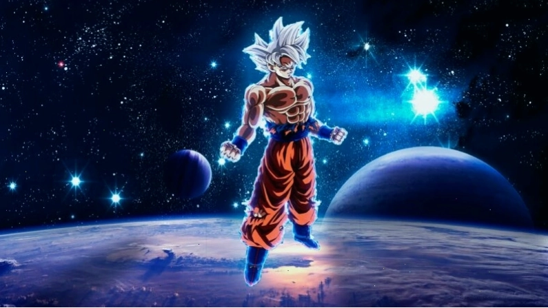 Hình nền Songoku 4K ngoài vũ trụ