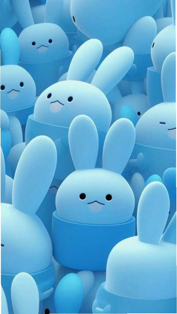Hình nền thỏ màu xanh dương cute đáng yêu