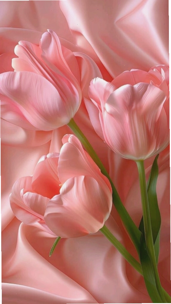 Hình nền tulip hồng lụa mềm mại