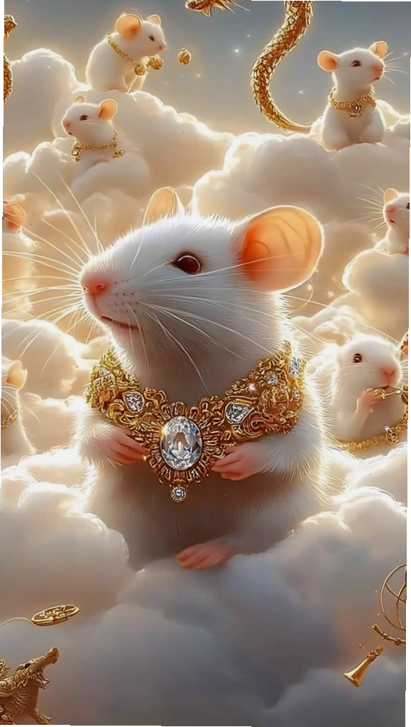 Hình nền tuổi thân thần tài tỏa sáng giữa mây trời