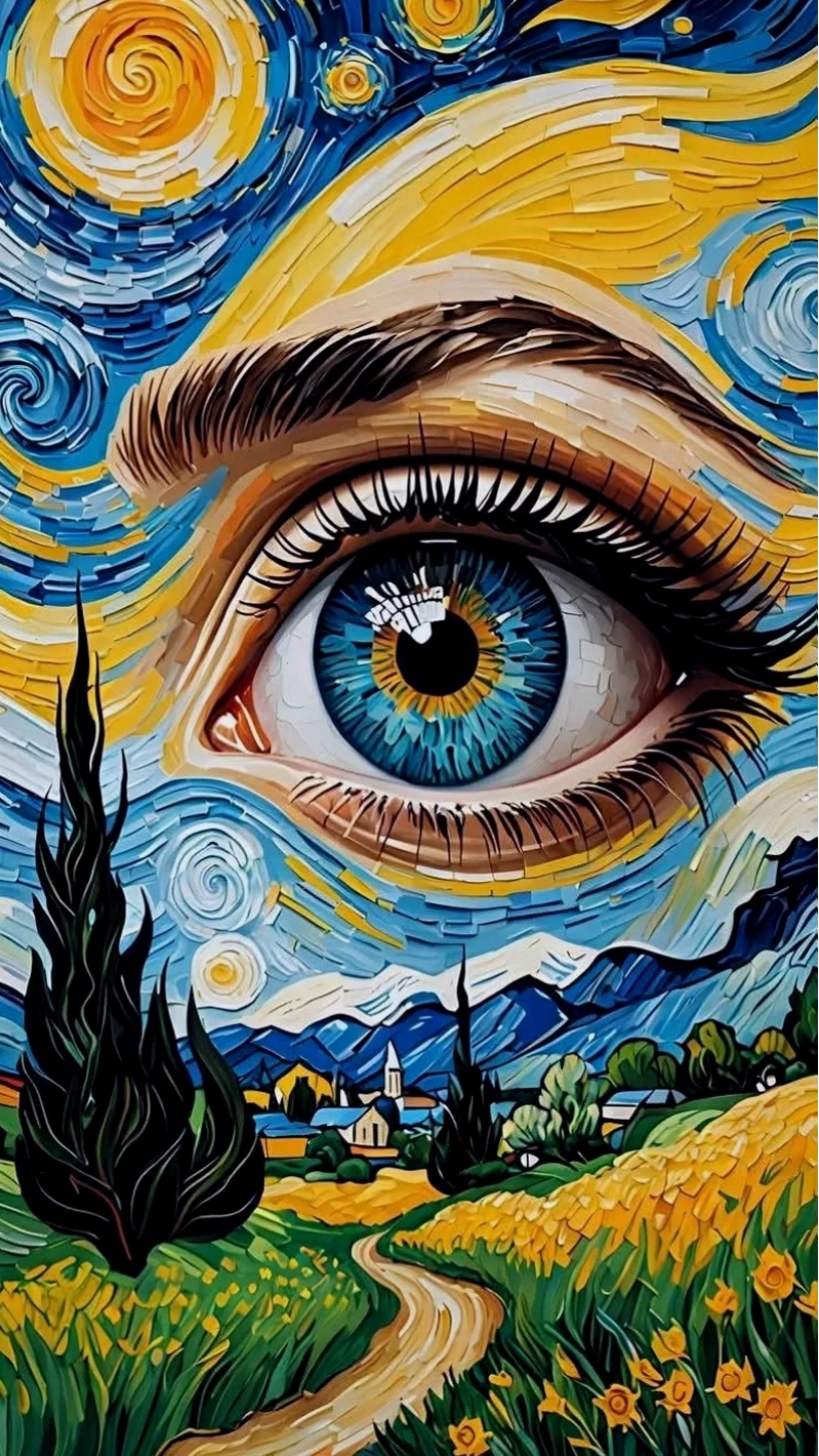 Hình nền Van Gogh với cảnh biển và thuyền