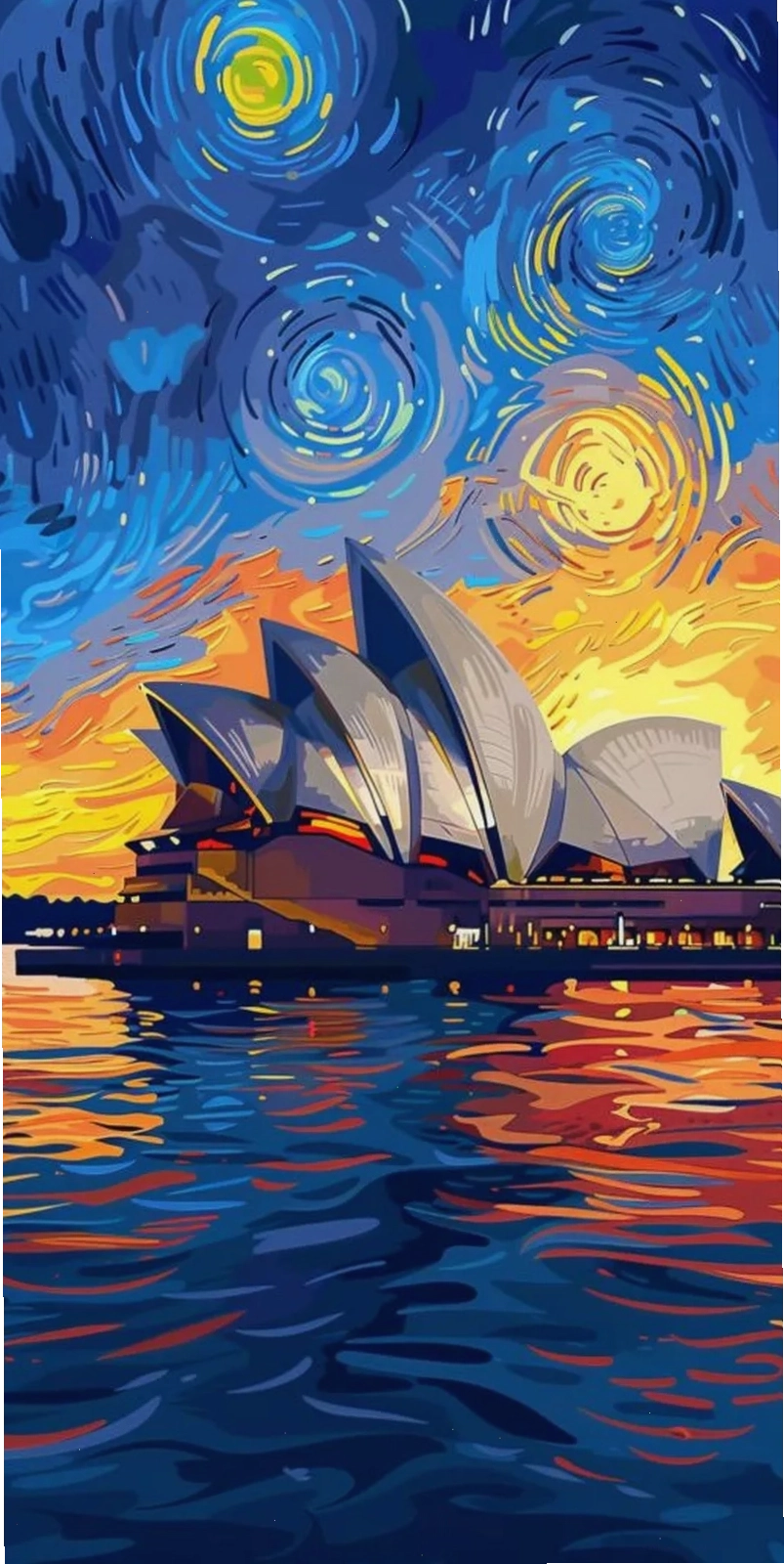 Hình nền Van Gogh với hoa diên vĩ tím biếc