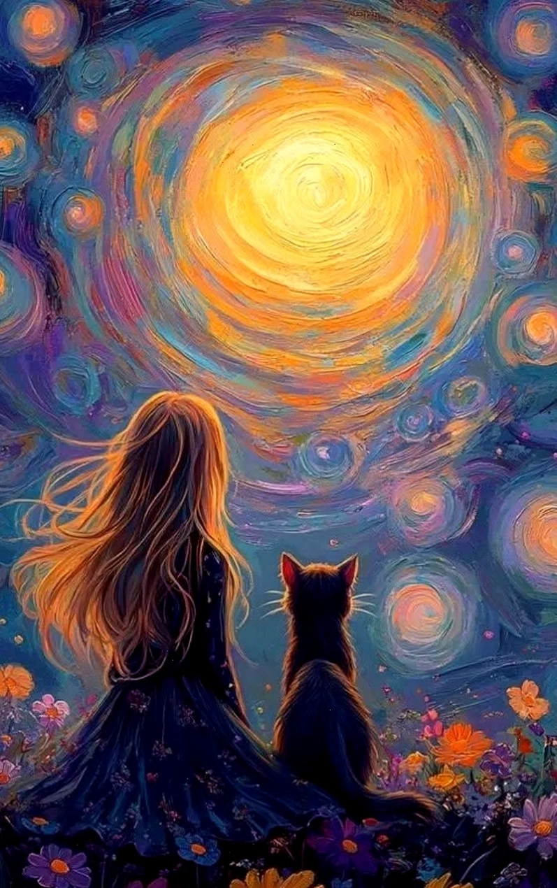 Hình nền Van Gogh với hoa oải hương tím