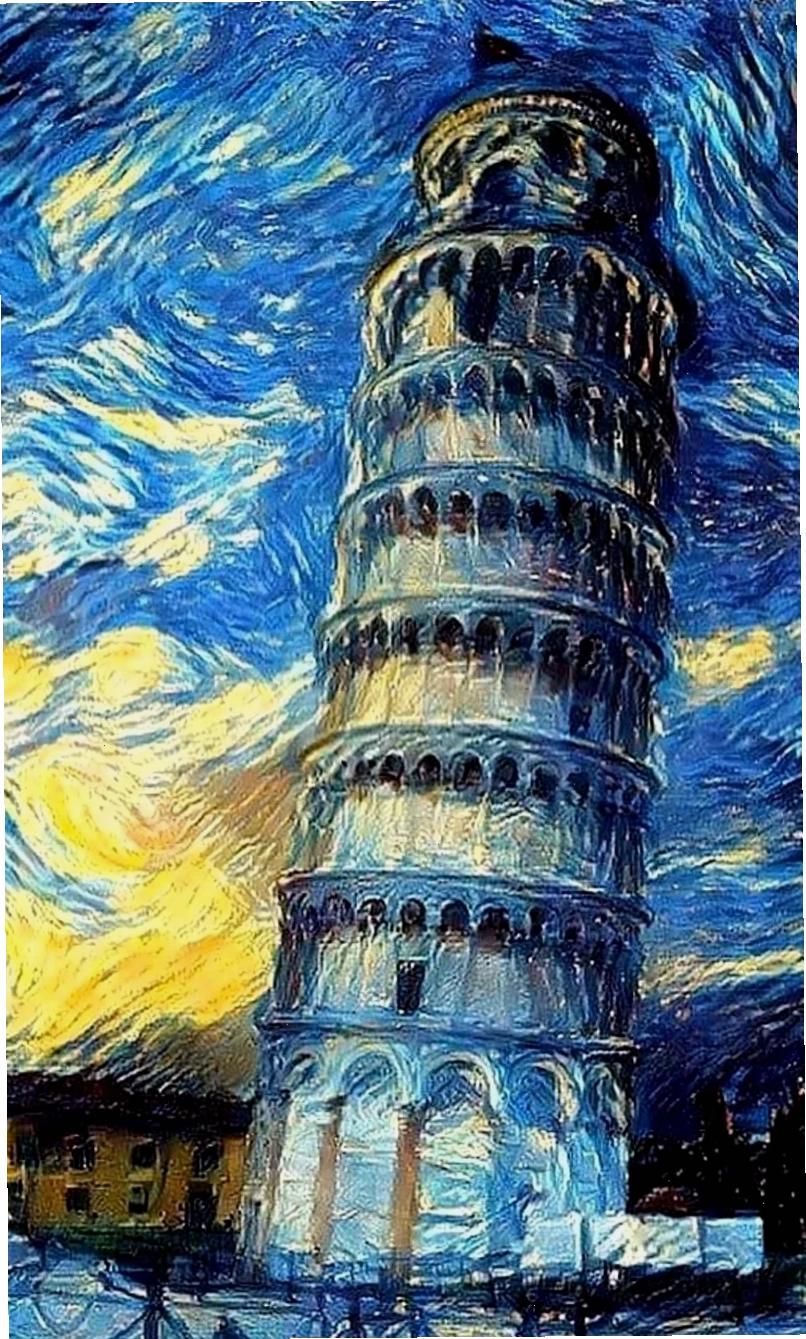 Hình nền Van Gogh với phong cảnh thành phố về đêm
