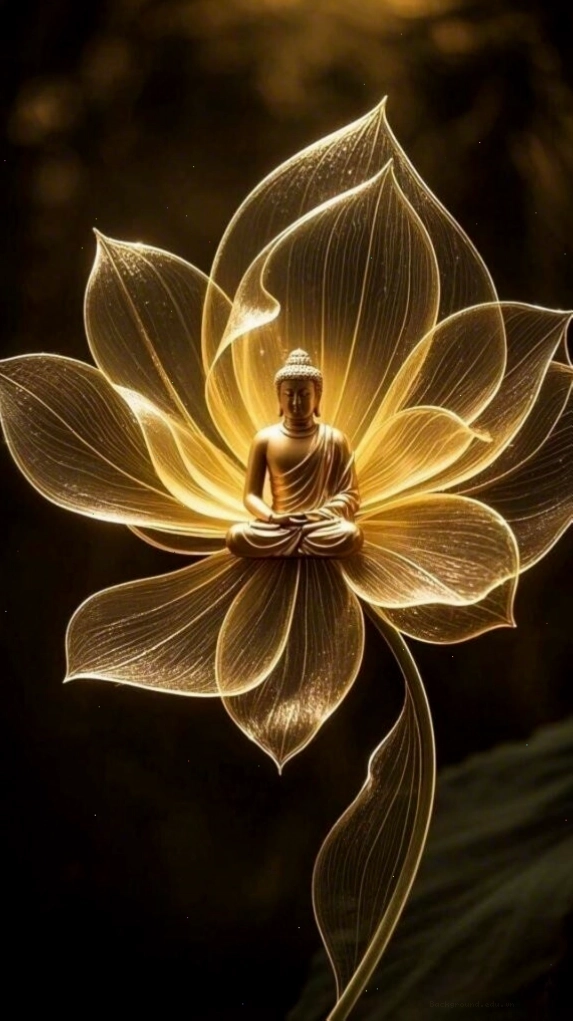 Hoa sen rạng ngời ánh sáng vàng