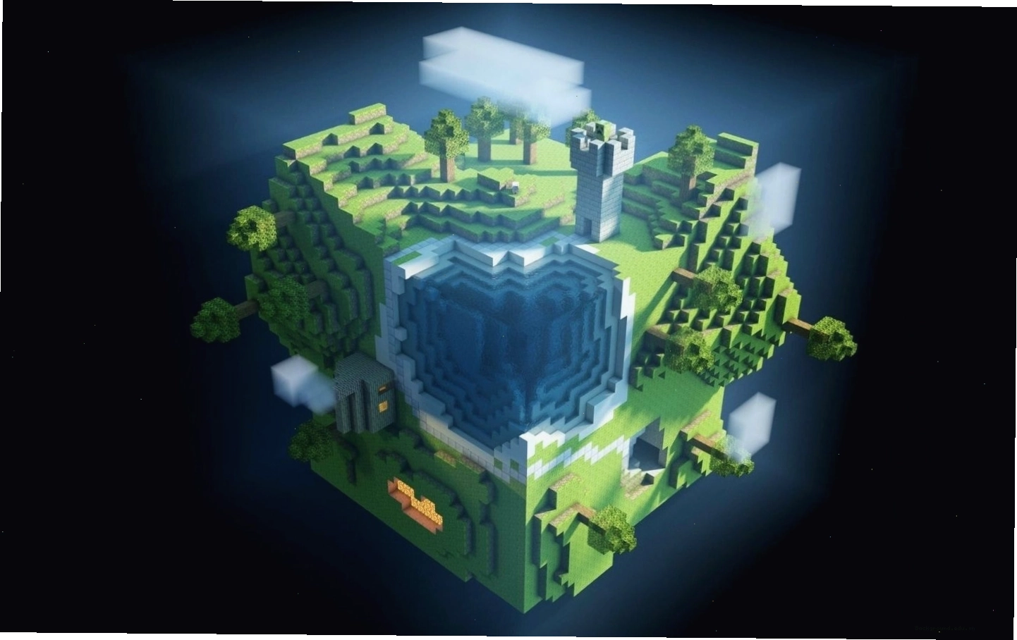 Hòn đảo bay huyền ảo, hệ sinh thái Minecraft thu nhỏ