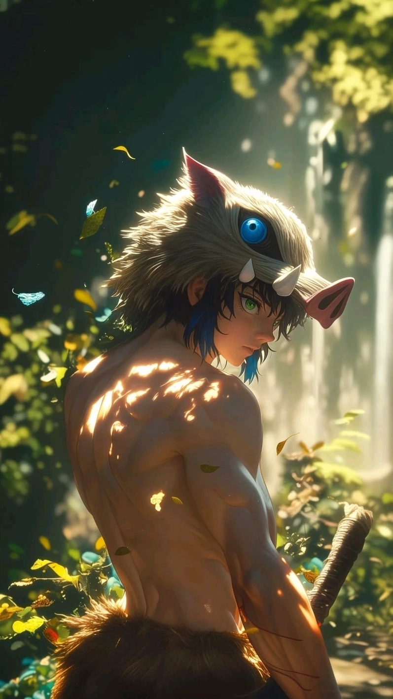 Inosuke Hashibira nhìn về phía xa