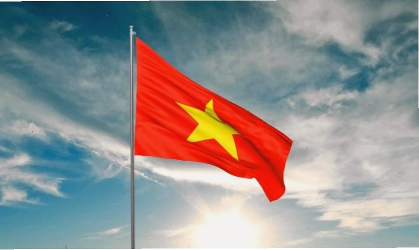 Lá cờ và bầu trời
