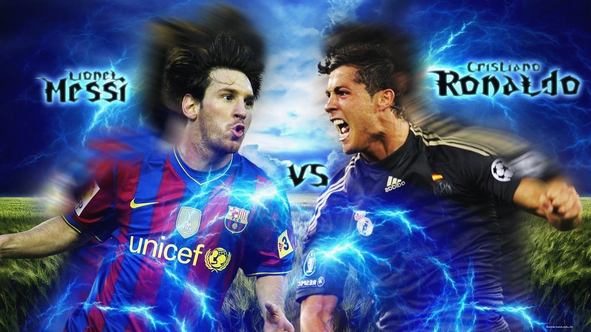 Lionel Messi V S Cristiano Ronaldo Wallpaper