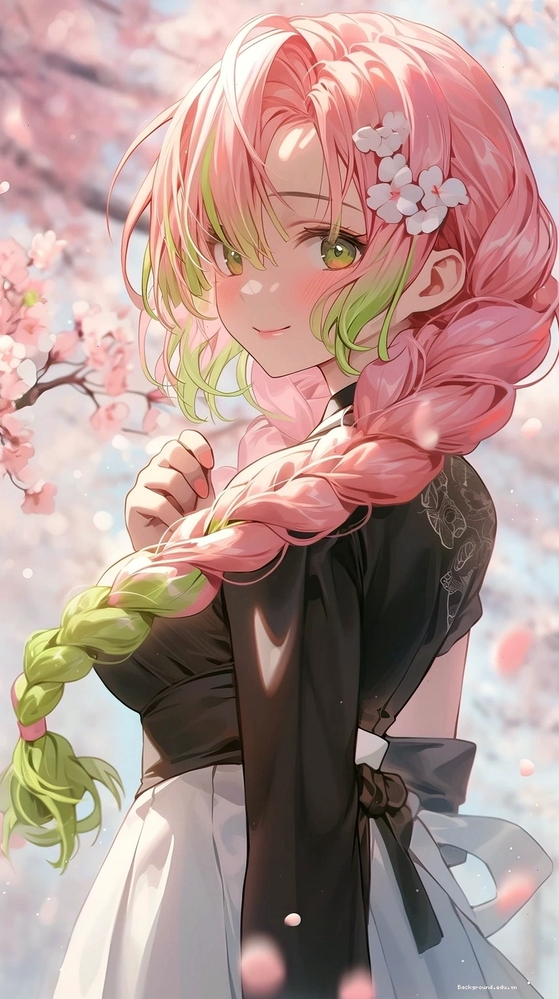 Mitsuri Kanroji chibi trong trang phục thường ngày