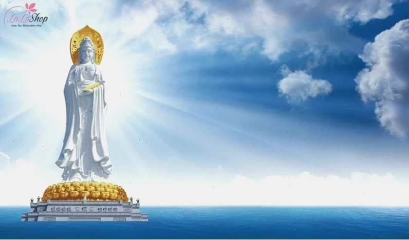Mock up tượng Quan Âm đẹp