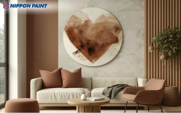 Nâu đất phối cùng màu xám sáng giúp không gian hiện đại, sang trọng hơn