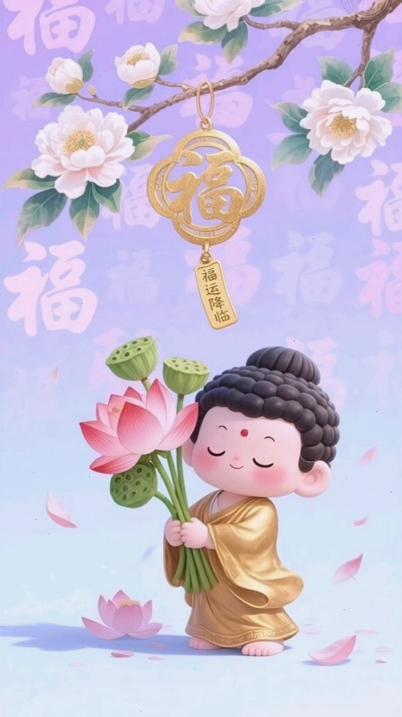 Nguyện cầu bình an trên nền sen 3D