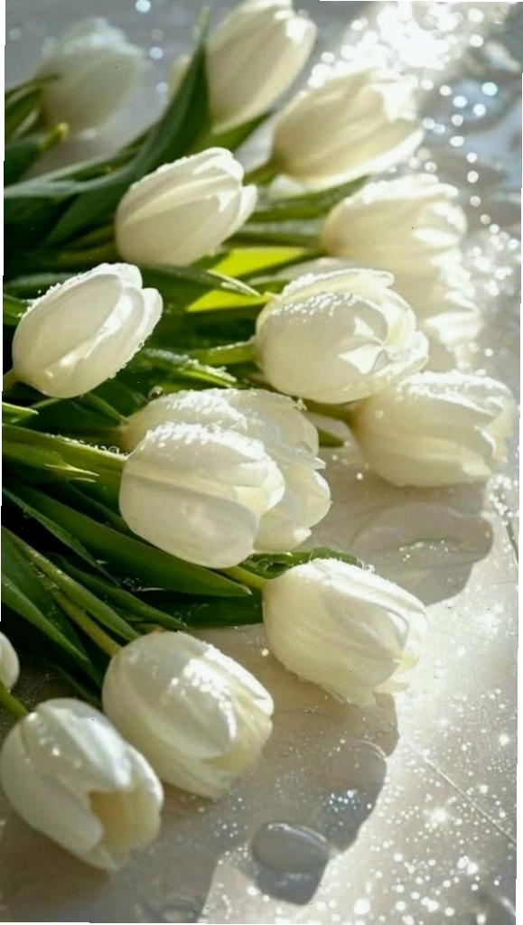 Nhiều bông hoa tulip tím khoe sắc