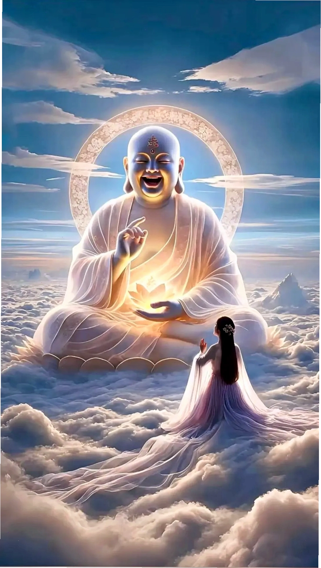 Phật Di Lặc tươi cười mang đến niềm vui và sự lạc quan