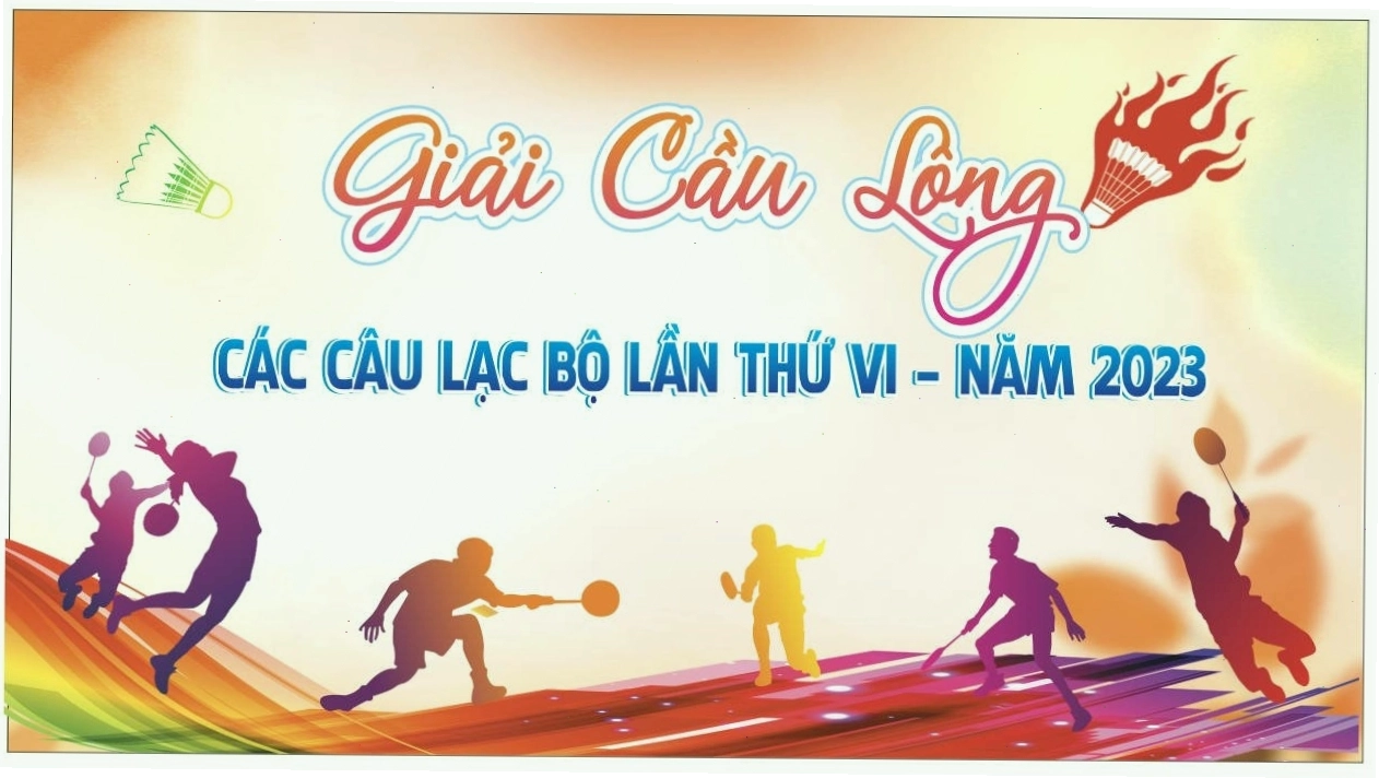 Phông nền thể thao cầu lông file CDR chất lượng cao