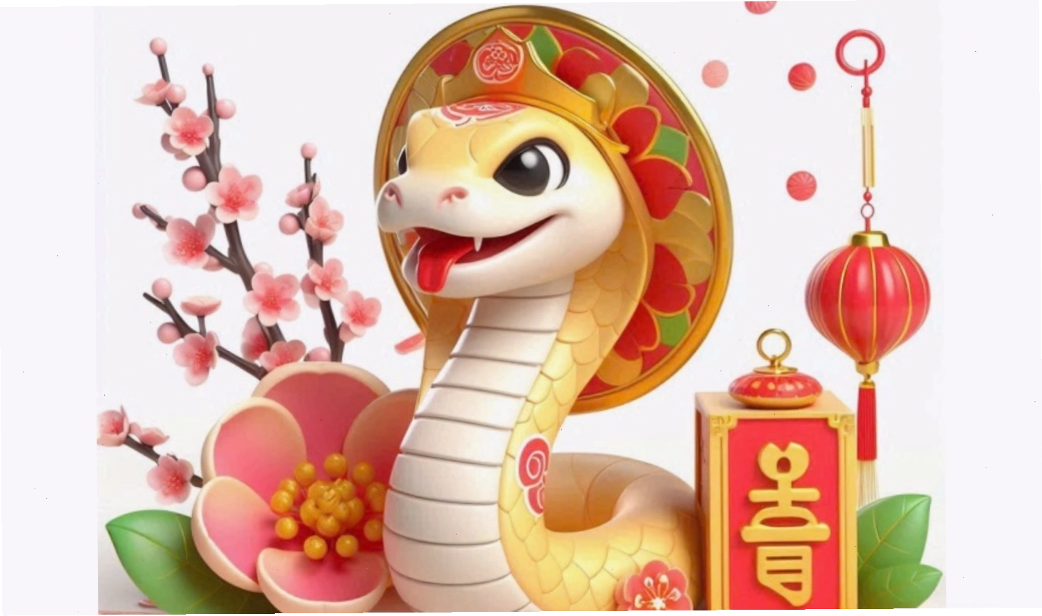 Rắn vàng họa tiết ngộ nghĩnh