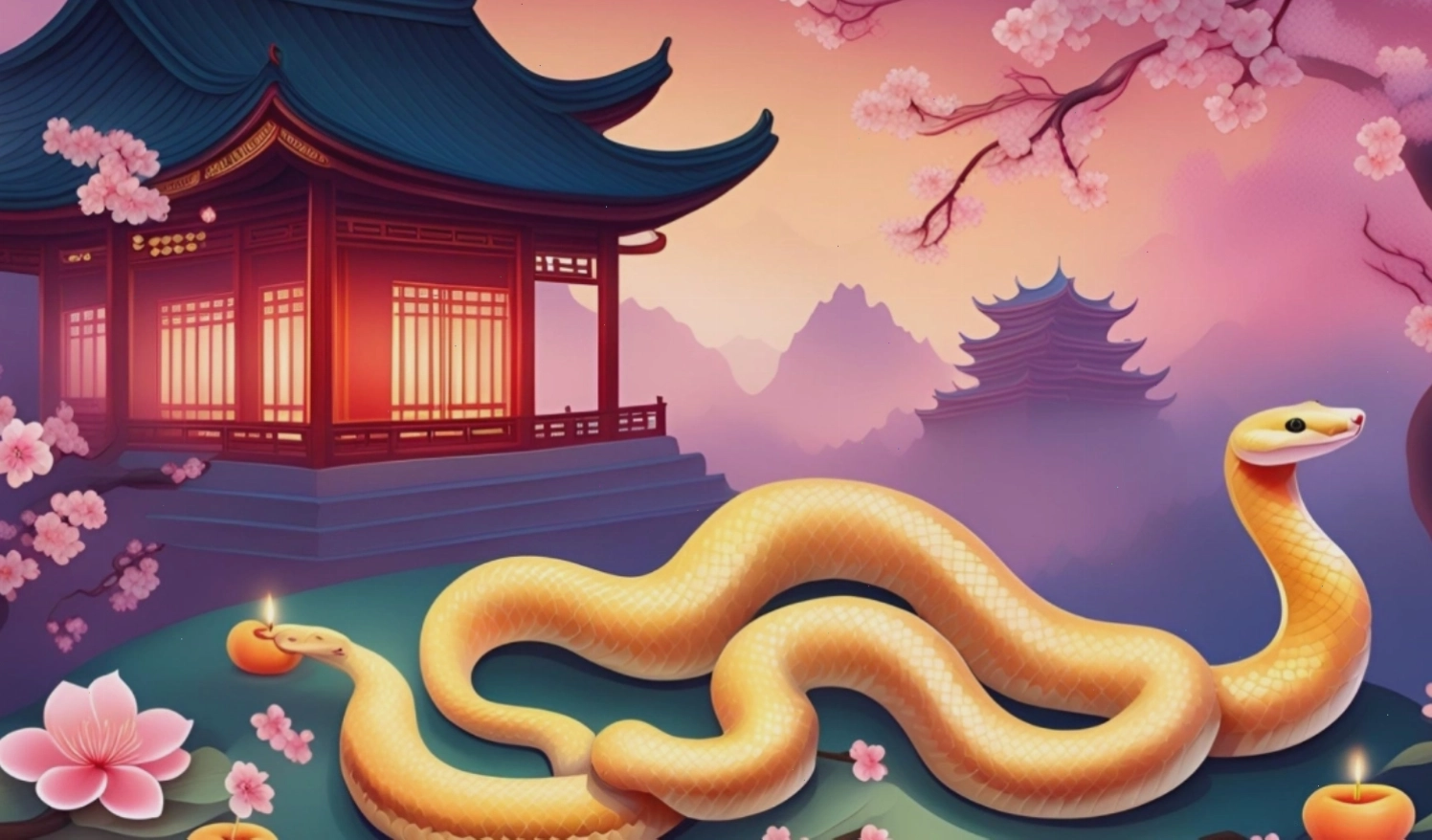 Rắn vàng ngộ nghĩnh đội nón lá