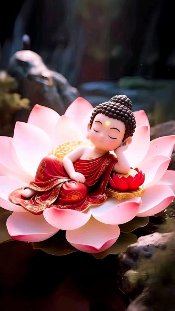 Tiểu hòa thượng ngủ trên sen