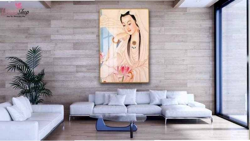 Tranh treo tường Quan Thế Âm Bồ Tát chất lượng cao