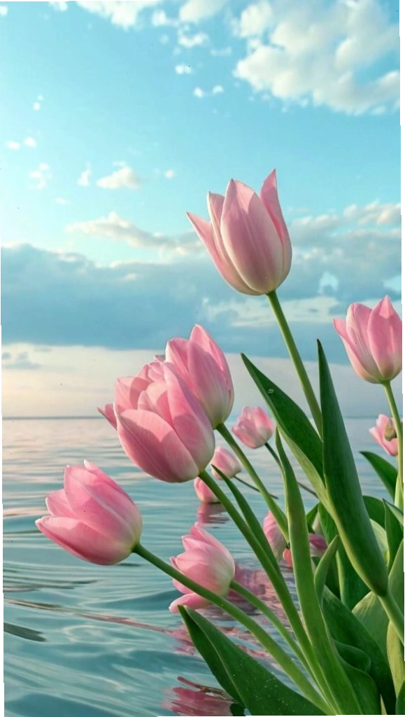Tulip dịu dàng bên trời nước