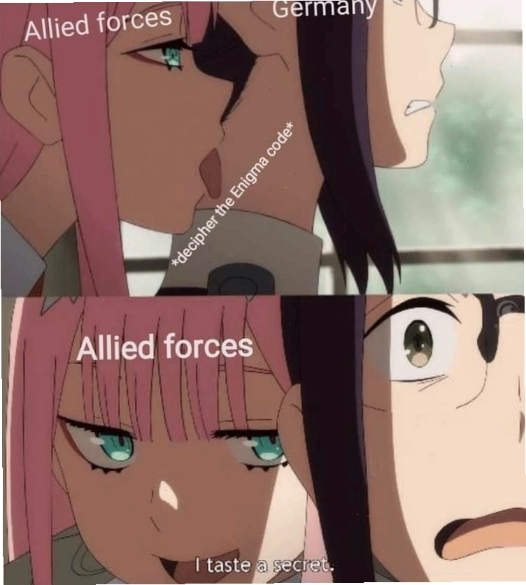 Allied forces anime girl historical meme