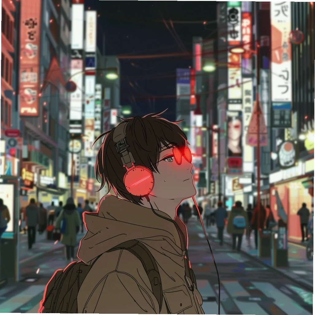 ảnh avatar anime boy phong cách cyberpunk cực chất
