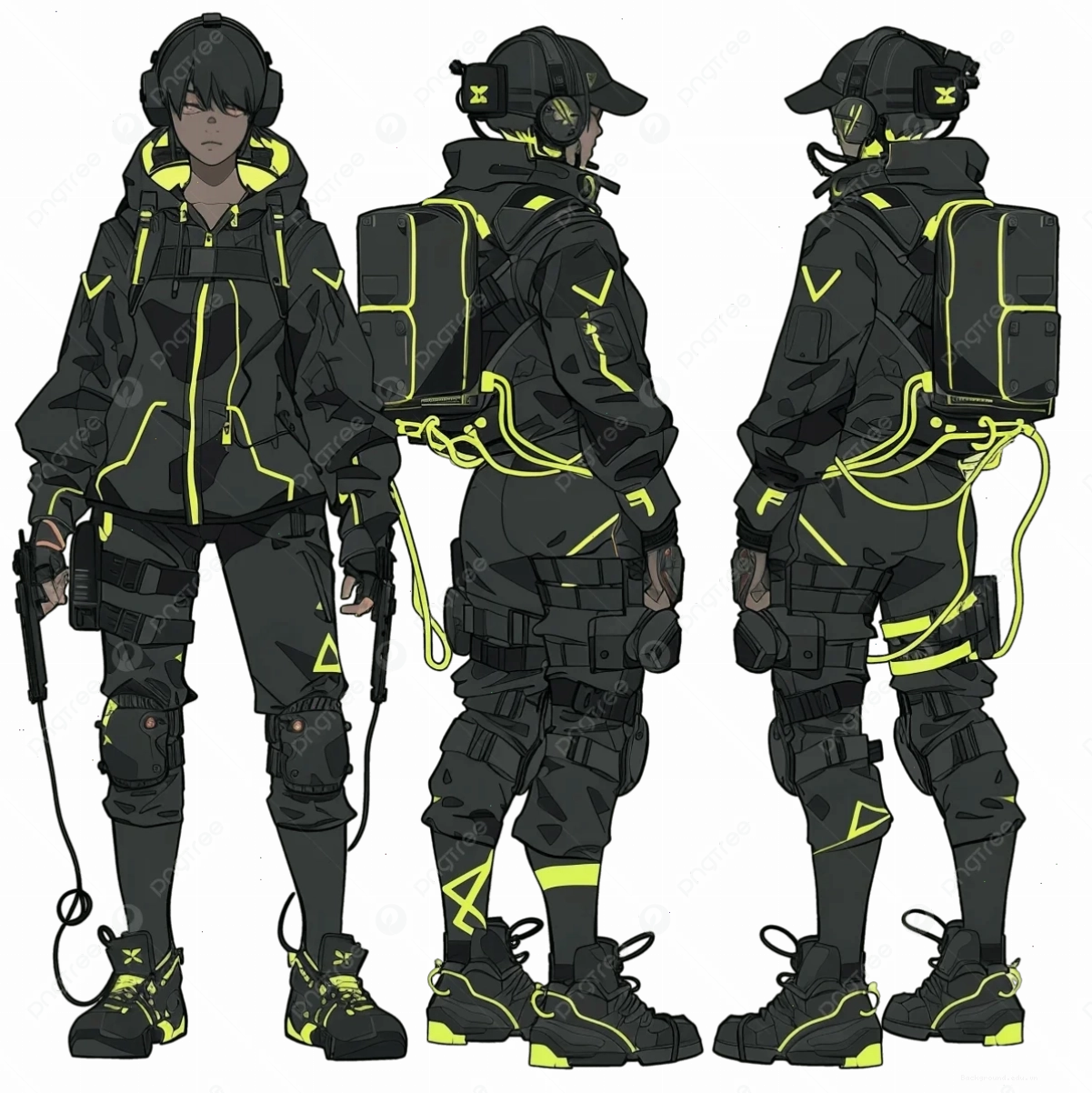 ảnh avatar anime boy phong cách cyberpunk và công nghệ
