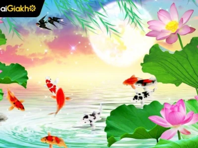 Khám phá vẻ đẹp hình nền cá chép hoa sen cho điện thoại và máy tính