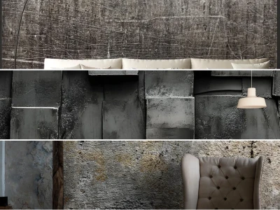 Industrial concrete effect wallpaper for urban loft transformation in 2026
